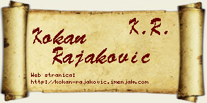 Kokan Rajaković vizit kartica